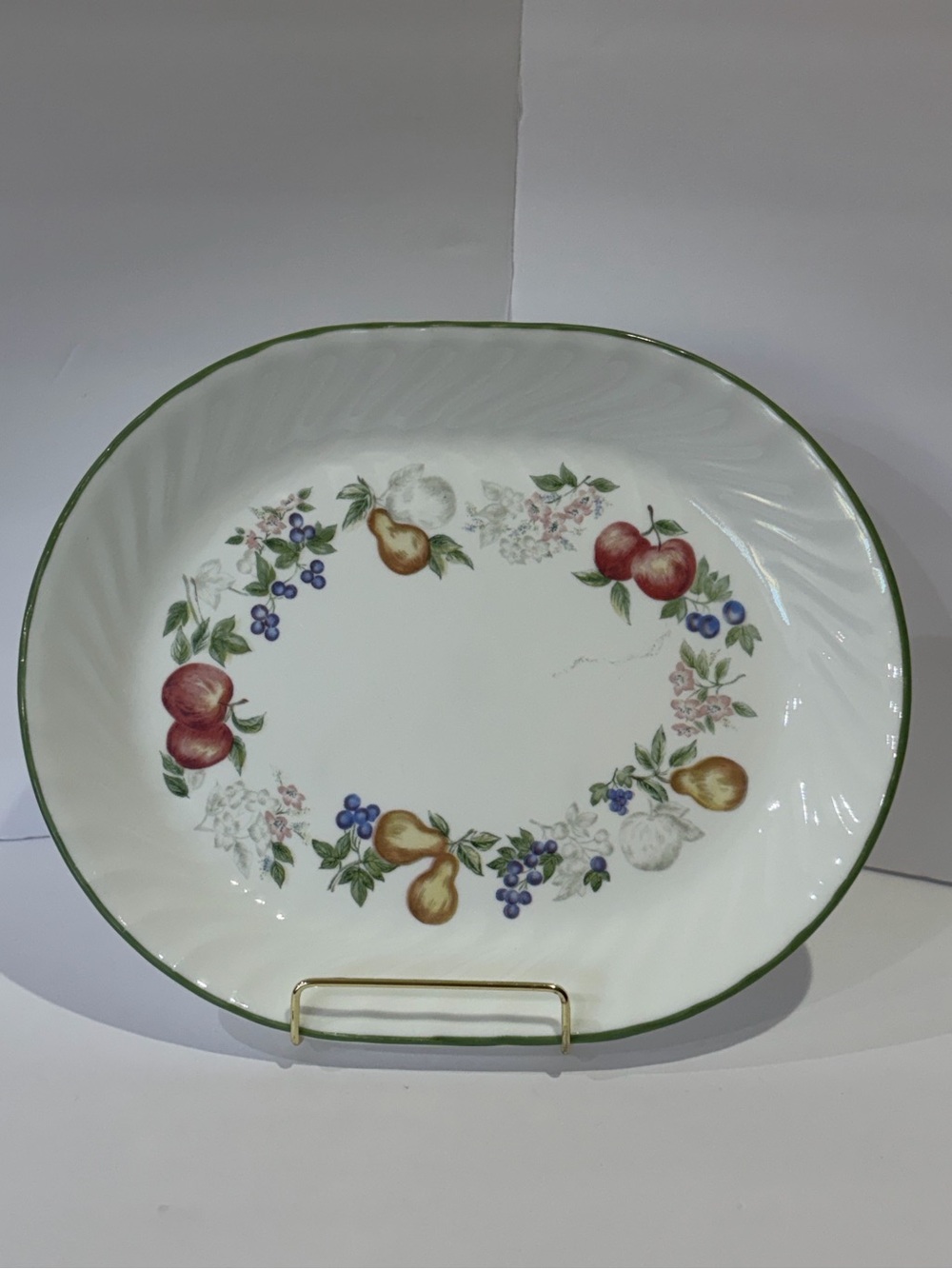 2001 Vintage Corelle Impressions Chutney Oval Serving Platter